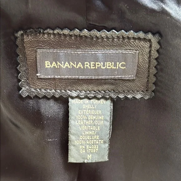 Banana Republic Black Leather Jacket - Picture 2 of 8
